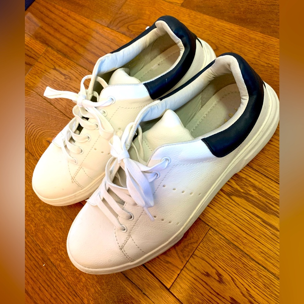 TOP MAN white Leather Sneakers. Almost new size43